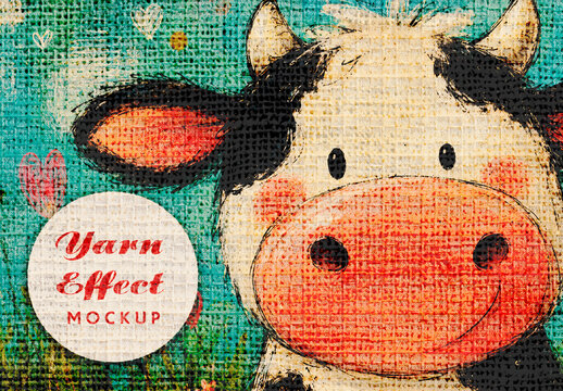 Yarn Effect Mockup