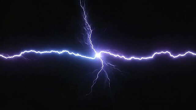 A bright electric discharge flashes across a dark background
