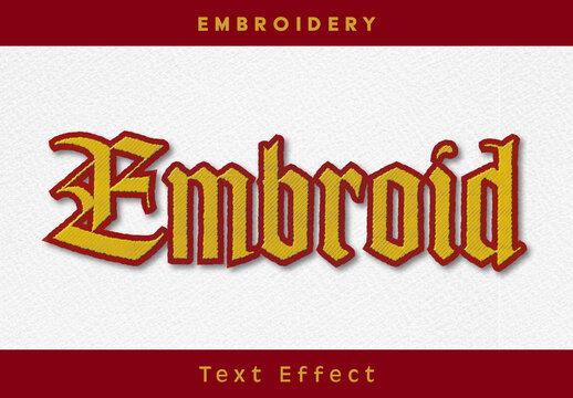 Embroidery Text Effect