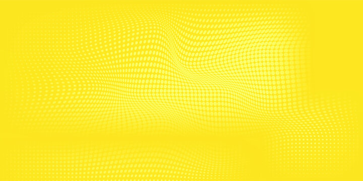 Pop art lemon yellow background with halftone patterns in comic book style, vector illustration. eps 10