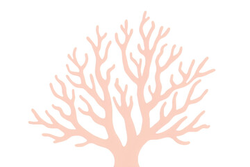 Naklejka premium Pink coral reef silhouette vector element creating a vibrant underwater ocean organism on transparent background