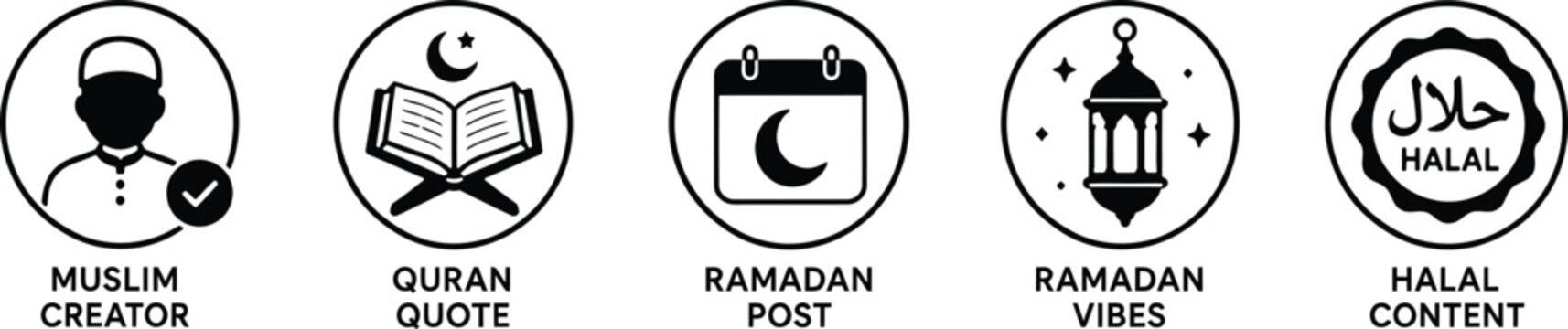 Ramadan and islamic content icons