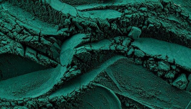 Spirulina Powder Macro Texture &ndash; Blue Green Algae Superfood Ingredient for Wellness Branding