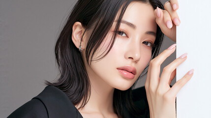 Fototapeta premium ネイルとメイクの美容ポートレート