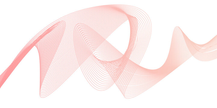 Vibrant pink vector wave pattern on white background for design