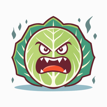 Angry Cabbage Character