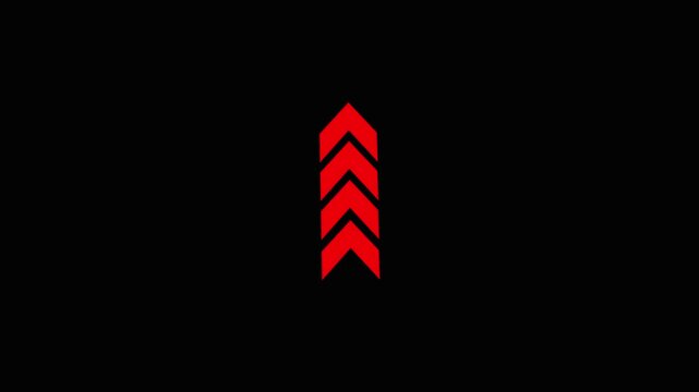 up Colorful Arrow Direction Loop Animation Motion Graphic Black,Background 4k Video