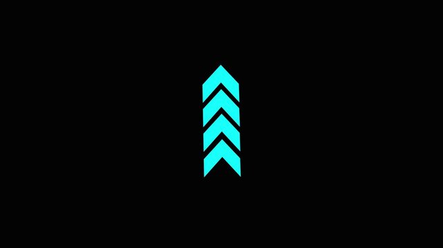 up Arrow Loop Animation direction concept.colorful arrow icon concept.HD Video,