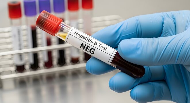 Medical Professional Holding a Test Tube Labeled Mycoplasma IgG Neg