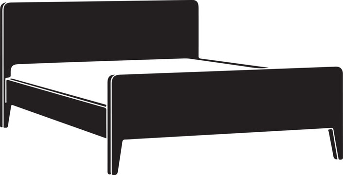 Black bed frame with white mattress furniture