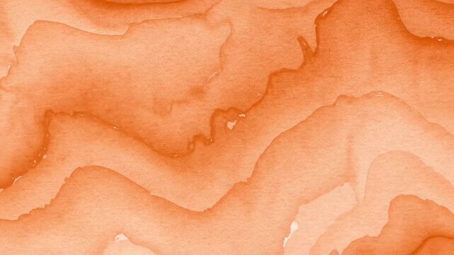 Abstract orange watercolor washes with light and dark areas