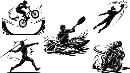 Fototapeta premium Sports Vector Illustrations Set