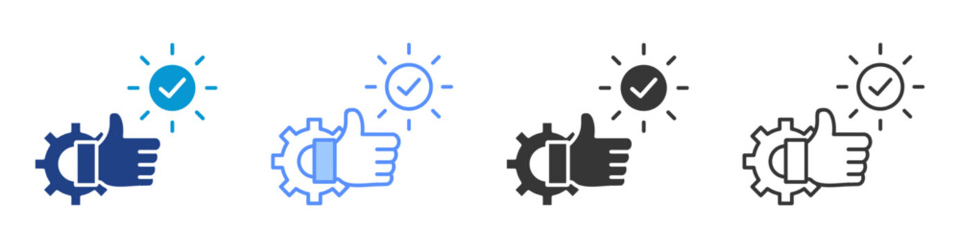 Commitment icon set multiple style collection