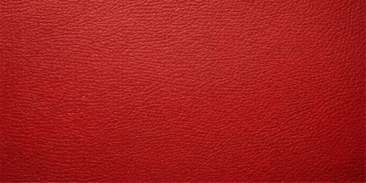 Vibrant Red Leather Texture: A close-up view reveals the intricate detail of a textured red leather surface. for ui, web, art, design, background, etc.