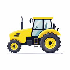 Obraz premium Yellow Tractor Illustration