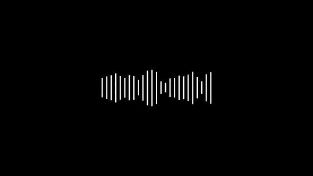 Sound Wave Pattern White Lines on Black Background Audio Visual Representation audio wave sound pattern