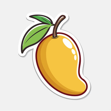 Cartoon Mango Fruit Sticker