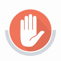 Obraz premium Stop Hand Icon