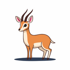 Fototapeta premium Cartoon Gazelle Illustration