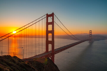 Fototapeta premium Golden Gate Bridge, San Francisco, California, USA