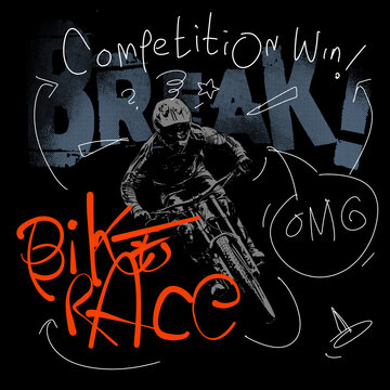 Motocross Image photo illustration for your t shirt	