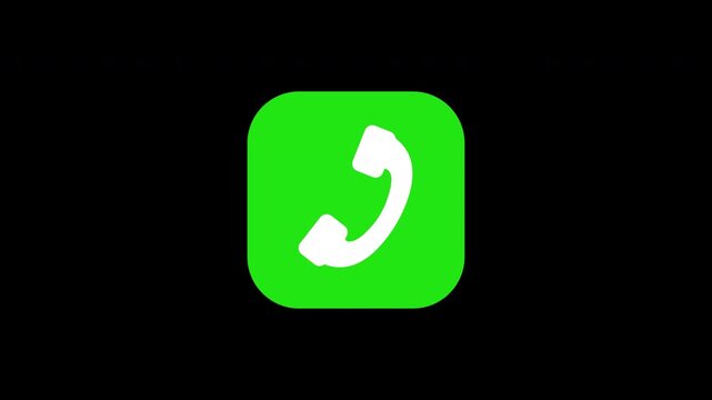 colorful Icons of call, message, cell transparent background with Alpha Channel