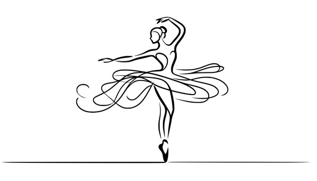 vector illustration of a ballet dancer