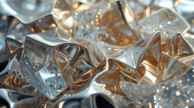 Gleam of the Hidden Gem work, Crystals in a Crowned Sea, Facets of Forgotten Light Shards of Radiant Silence The Glassy Gold Veil Spark field Engine of Brilliance Prismatic Treasure Cache Metallic 