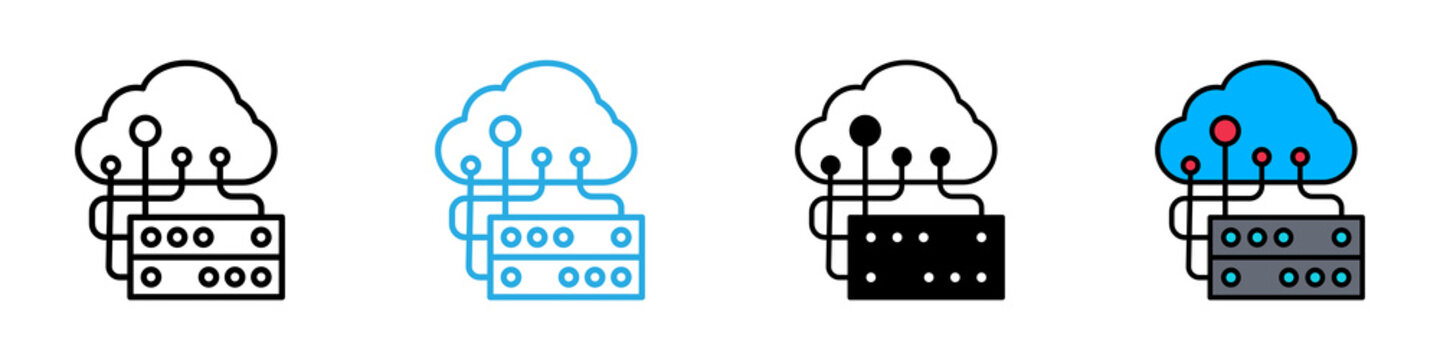  Server multi - style icon design concept