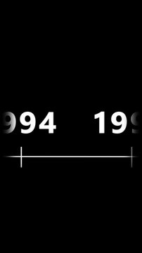 Fast time lapse speed timer showing years changing from 1970 to 2001 on dark background Minimal horizontal timeline animation  Ideal for historical, futuristic, or educational visualizations.