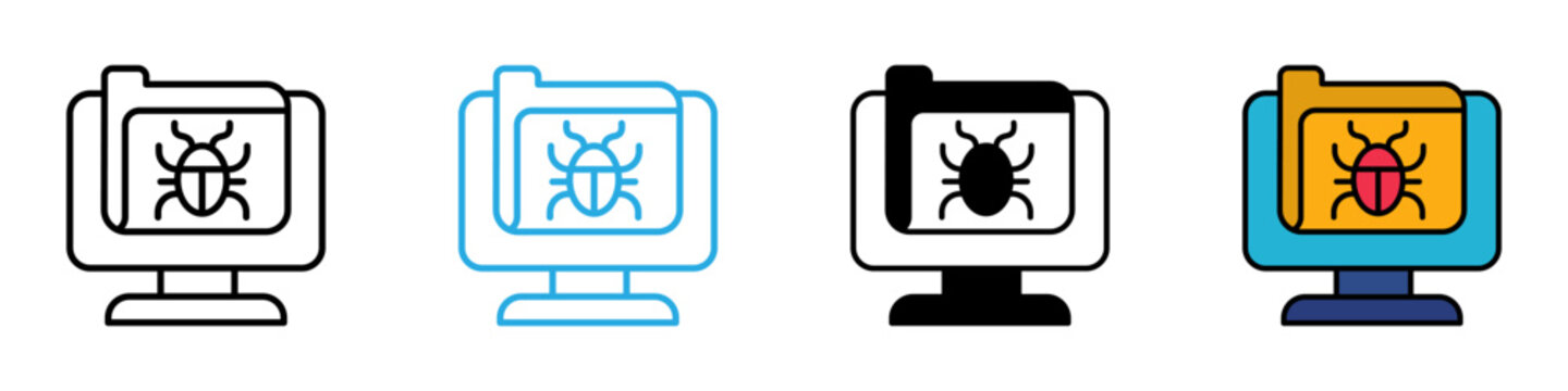 Worm multi - style icon design concept