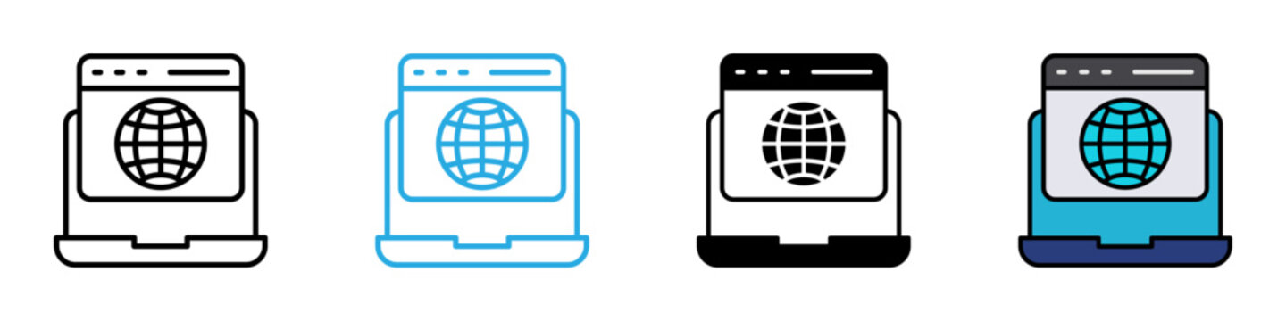  Browser multi - style icon design concept
