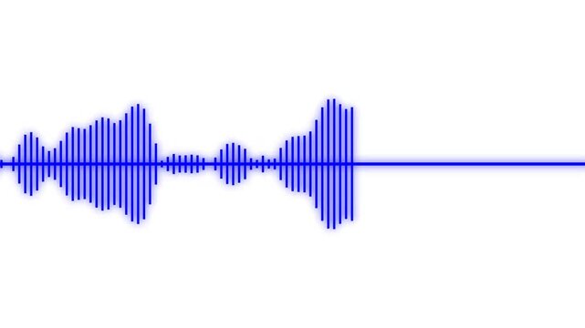 audio sound waves and technology record signal animation