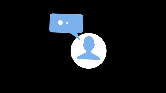 A message bubbles icon concept loop animation with alpha channel