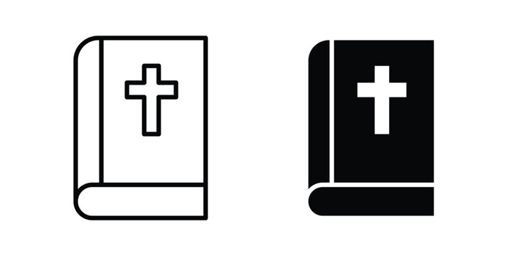 Bible icon symbol. Flat Vector illustration set