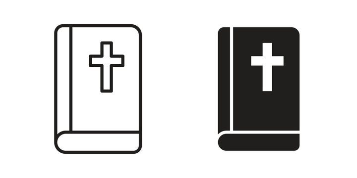 Bible icon symbol. Flat Vector illustration set