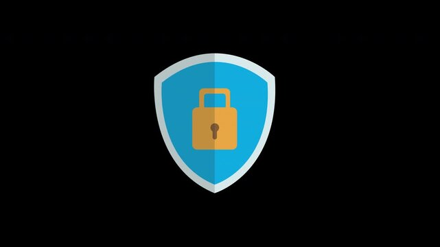 shield with a lock symbolizing protection, security, encryption, and safeguarding data or assets against unauthorized access and potential threats in the digital environment