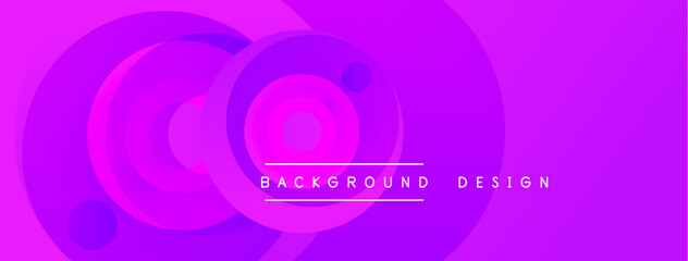 Obraz premium Purple concentric circles create dynamic background. Gradient shades offer visual depth, modern aesthetic. Text reads background design.