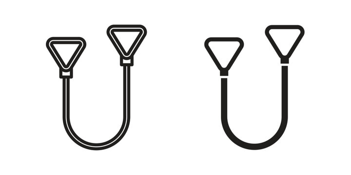 Exercise bands icon symbol. Flat Vector illustration set