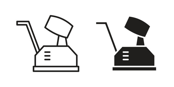 Floor sanding machine icon symbol. Flat Vector illustration set