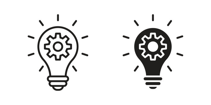 Implementation icon symbol. Flat Vector illustration set