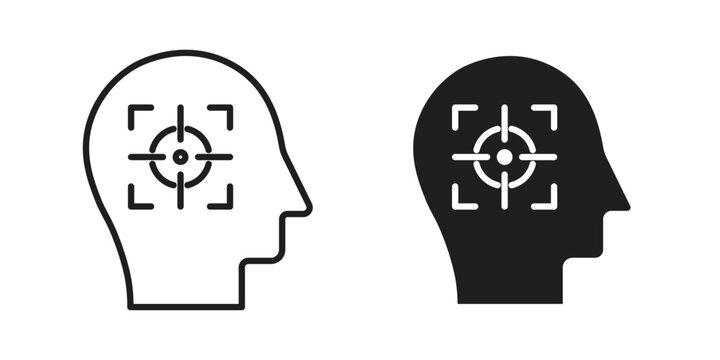 Intention icon symbol. Flat Vector illustration set