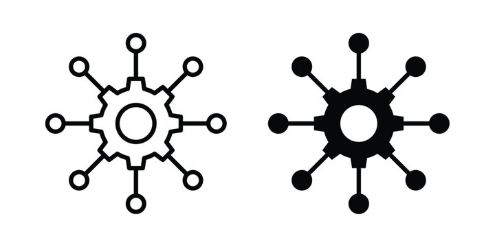 Multitask icon symbol. Flat Vector illustration set