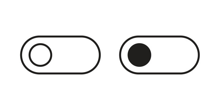 Switch icon symbol. Flat Vector illustration set