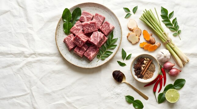 Beef Dices with Spices and Seasonings