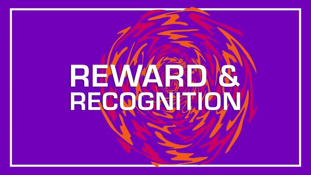 Reward And Recognition Pink Orange Circular Rotating Color Change Text 