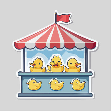 Cute Cartoon Duck Game Stall