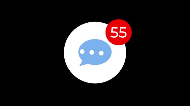 messagean envelope representing communication, email, or message sending in a simple animation with alpha channel