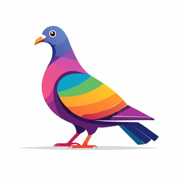 Colorful Pigeon Illustration