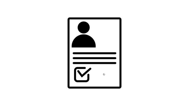 Minimal ID Card User Profile Interface Animation